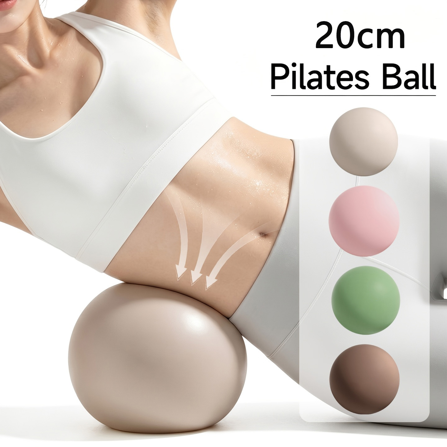 Pilates Ball Mini - 7,87-inch Mini Yoga Fitnessbal Verdikte Anti-Explosie