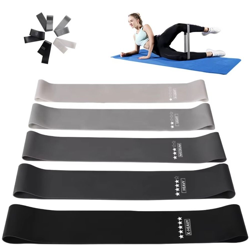 Pilates Yoga Sport - 5 stuks TPE fitness weerstandsbanden stretching