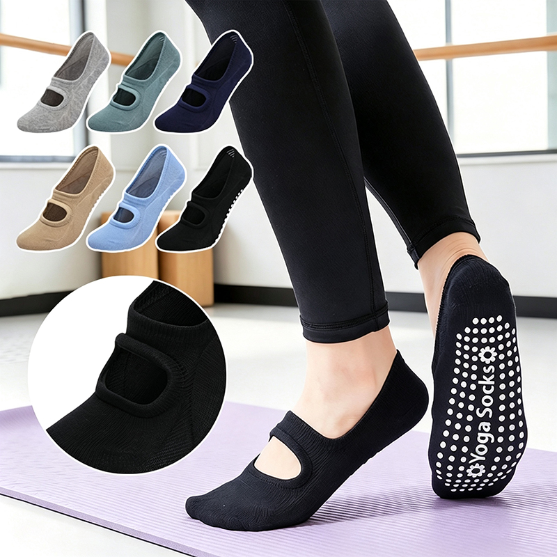 Pilates Yoga Sport - Dames Anti-slip Rugloze Yoga Sokken Plus