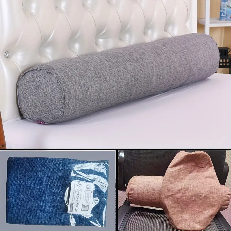 Bolster Cushion Round - 1 stuk linnen kussenhoes, lange ronde