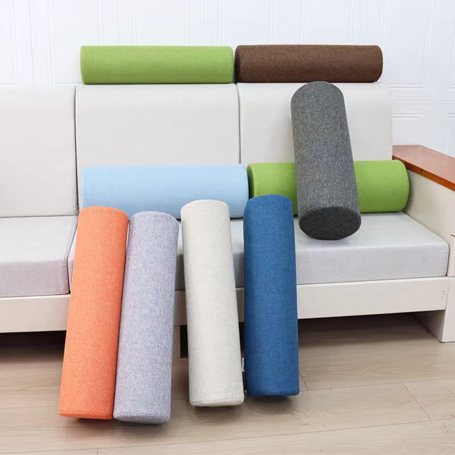 Bolster Cushion Round - 10 cm Diameters Linnen Cilinder Bolster