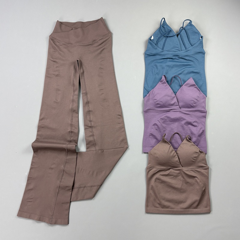 Pilates Yoga Sport - 2-delig dames naadloze yogaset met dunne