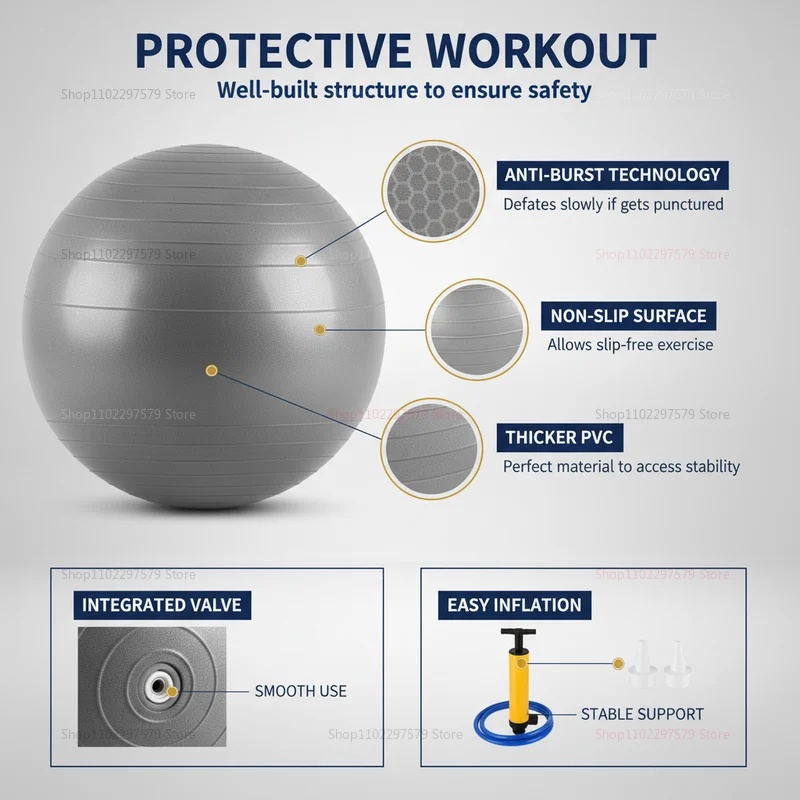 Anti-Burst Yogabal met pomp, v - Pilates Ball Mini recensie en prijs