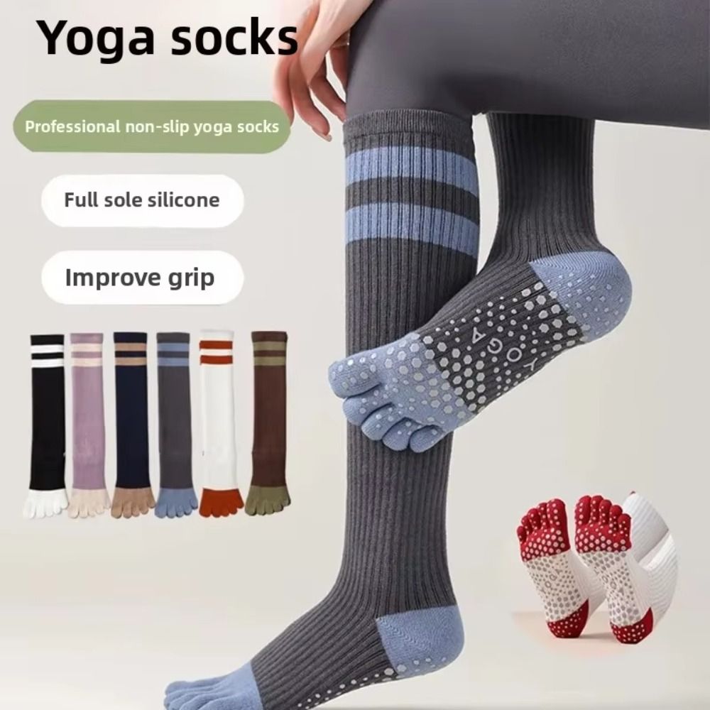 Nieuwe katoenen yogasokken met - Pilates Yoga And Barre recensie en prijs
