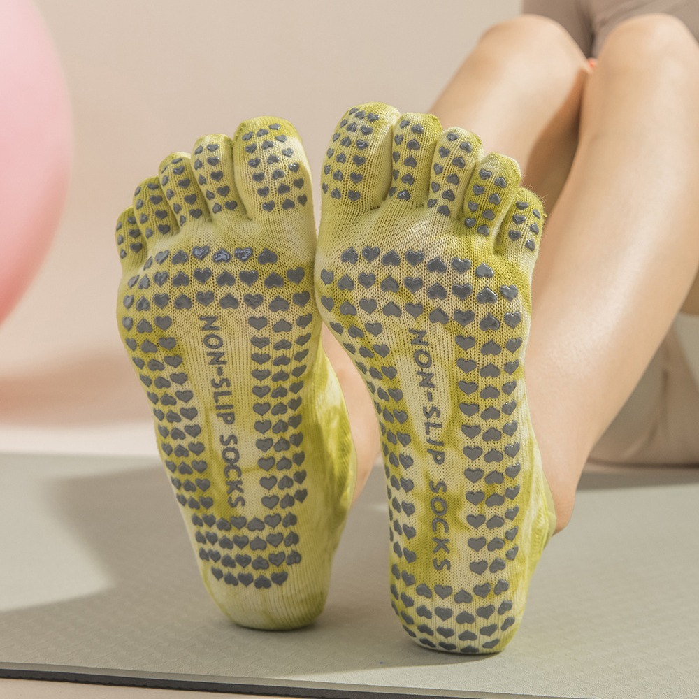 Tie-Dye damessokken met vijf v - Pilates Yoga And Barre recensie en prijs