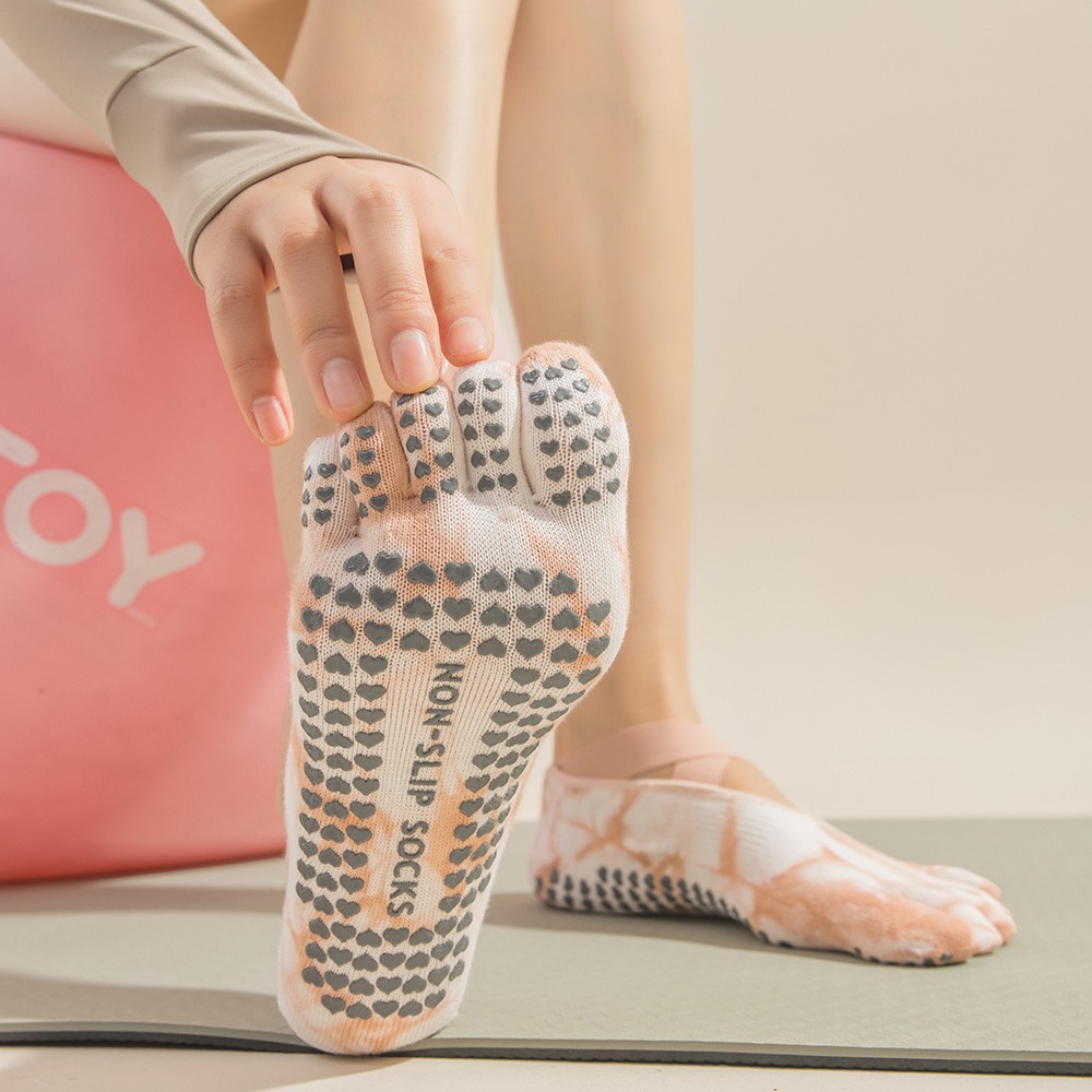 Tie-Dye damessokken met vijf v - Pilates Yoga And Barre recensie en prijs